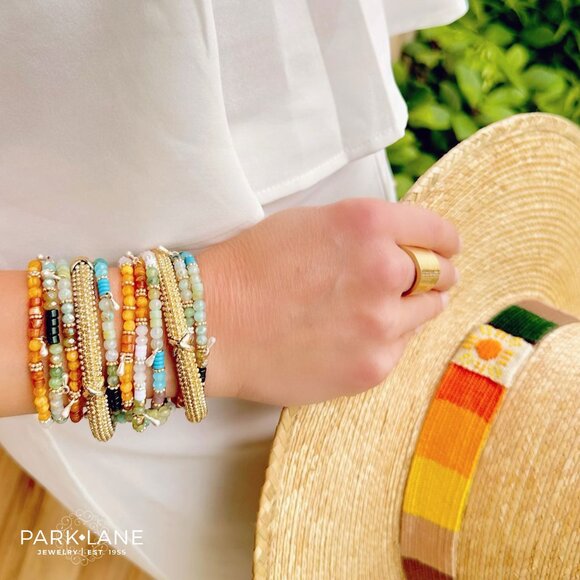 Park Lane Laguna Necklace/ Bracelet Wrap - Green, Orange - Picture 2 of 2
